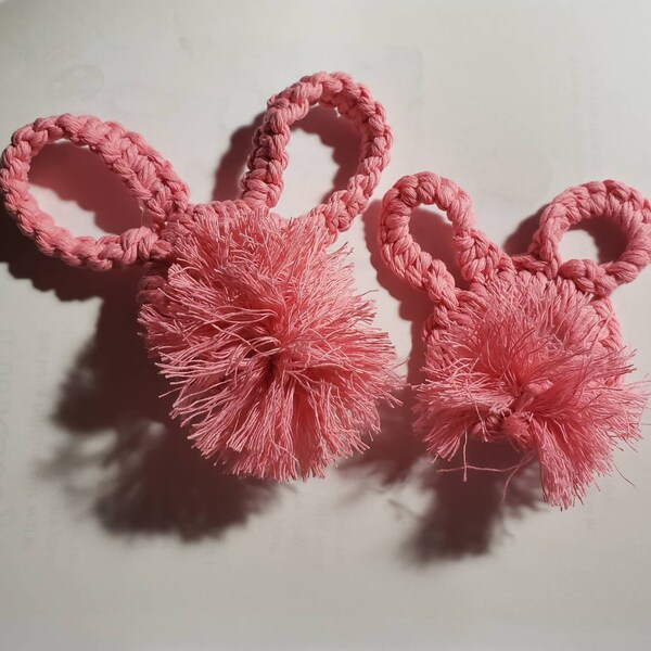 Macrame Bunny PDF Tutorial: Easter Rabbit Keychain Pattern (digital ...