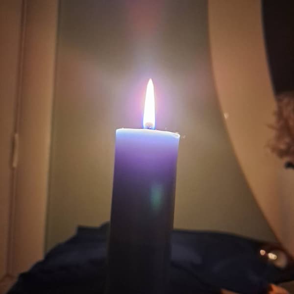 Reiki Charged Intention Candles, 7" Herbal Scented Manifestation Candle ...