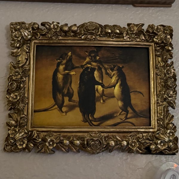 Renaissance Rats The Dance of the Rats, Unframed Art Print, Renaissance Art, Weird ...