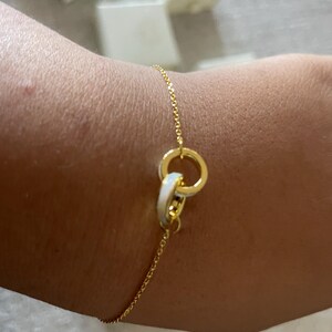 Interlocking Opal Bracelet by Caitlyn Minimalist • Dainty