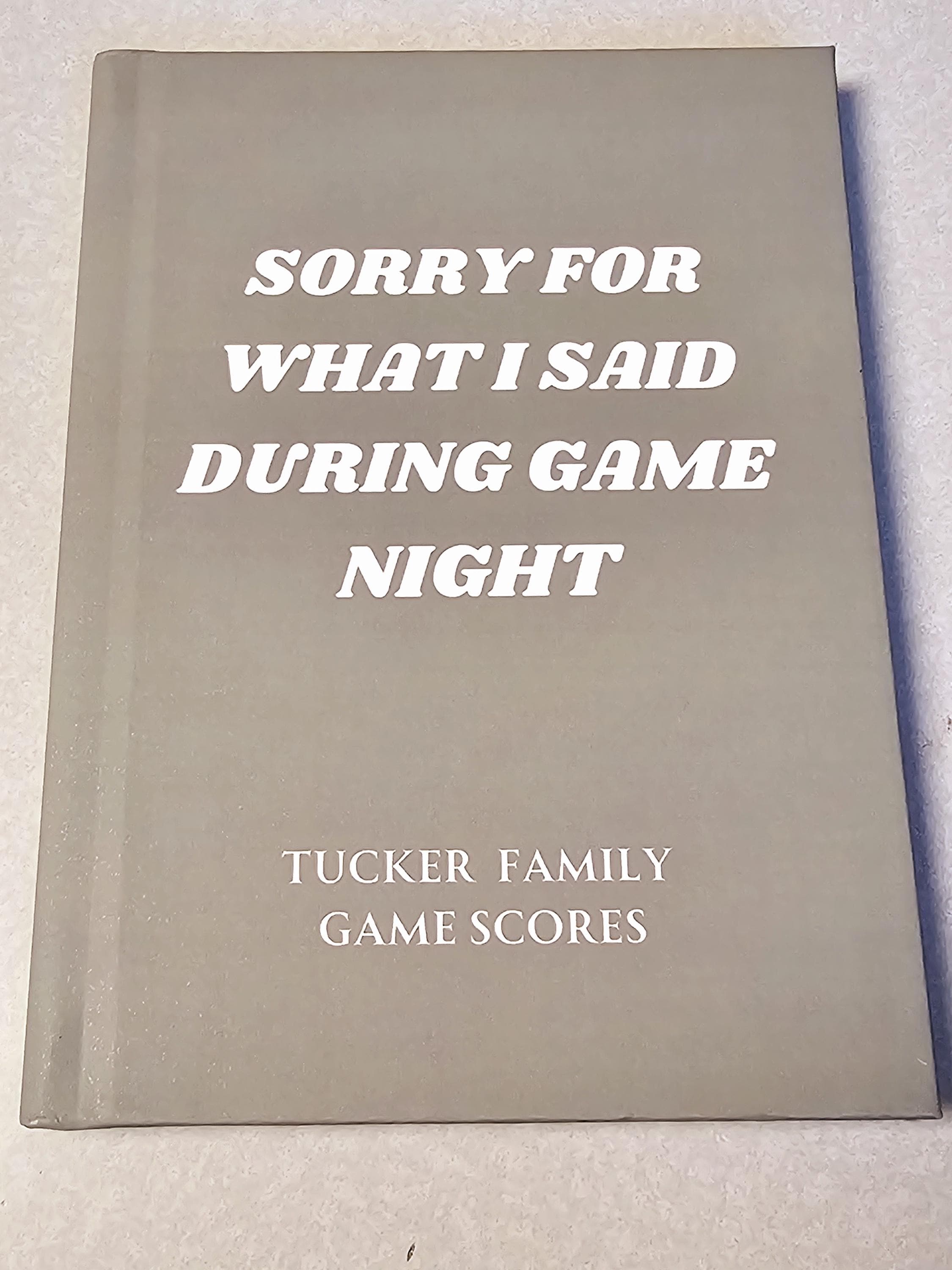 Personalized Funny Game Night Score Book, Game Lover Gift, Custom Score Keeping Record Book for Board Game Lover Hardcover Journal