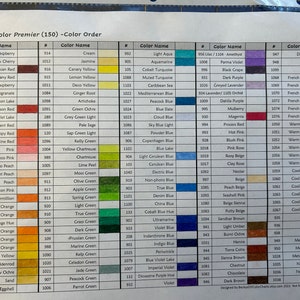 Prismacolor Premier 150 Colored Pencil Set DIY Color Chart / Swatch ...