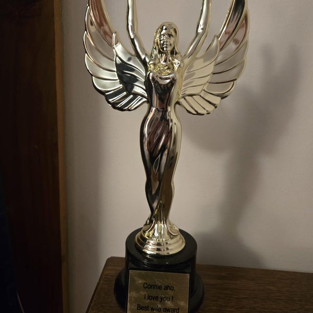 Wifetime Achievement Award Trophy With up to 5 Lines of Custom