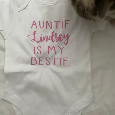 Funny 'My Auntie Is Hot And Single' Newborn Baby Grow - Hilarious Gift