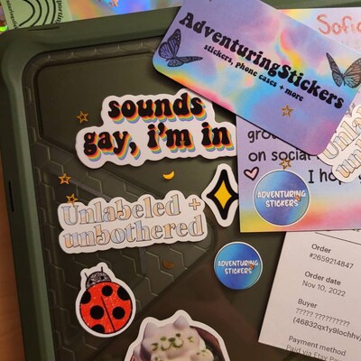 Marbled Unlabeled Unbothered Pride Sticker Adventuringstickers ...