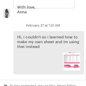 Alice added a photo of their purchase
