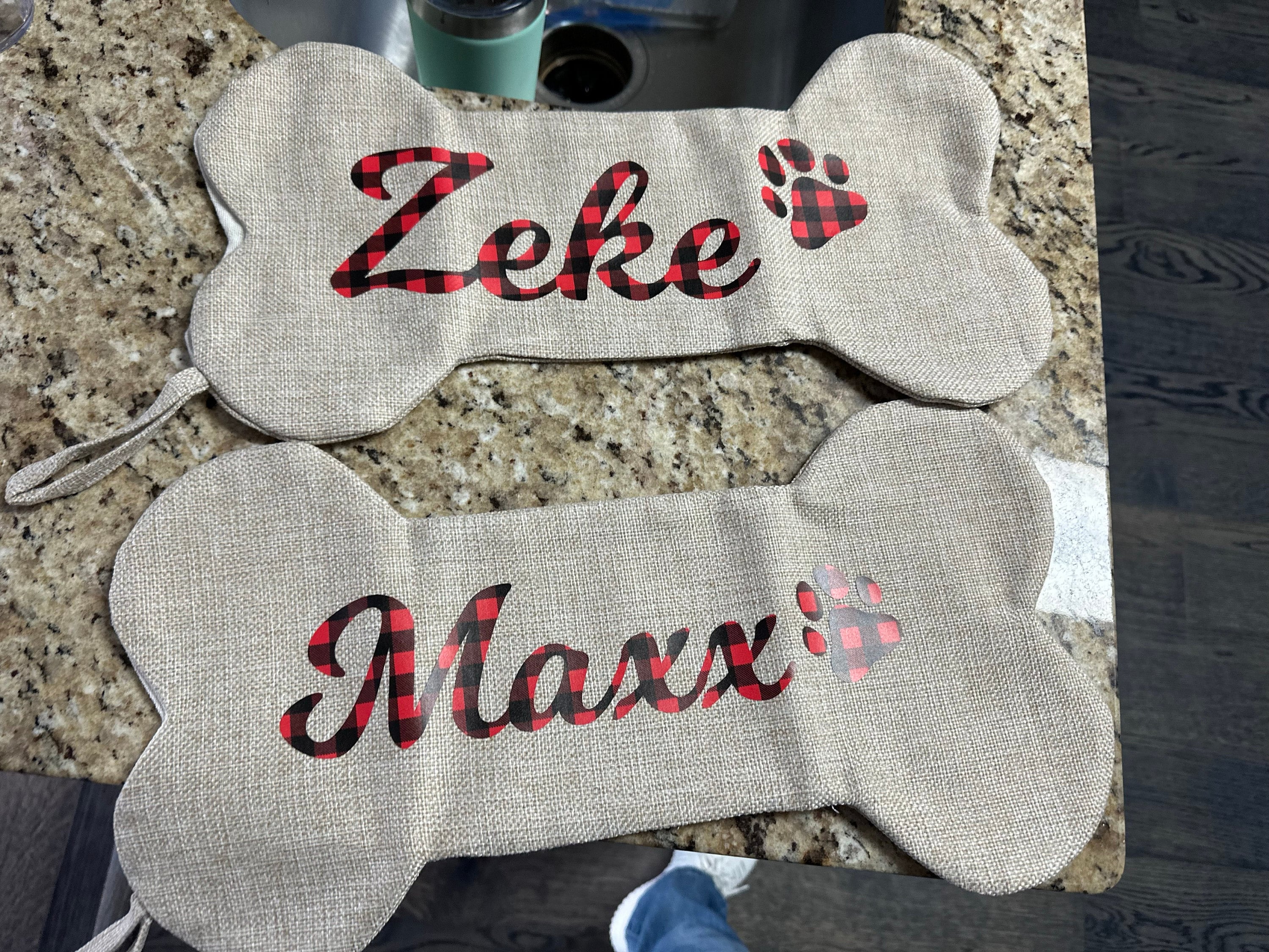 Dog Stockings Personalized Christmas Stockings Dog Bone Stockings with Name for Holiday Stocking Custom Stocking Pet Christmas Gifts for Dog
