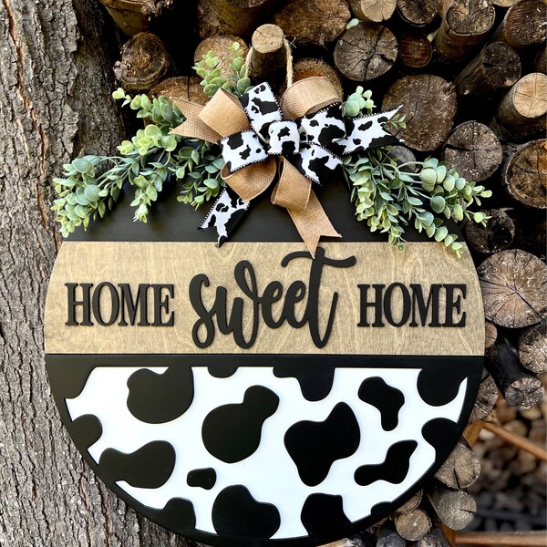 Cow Ribbon Cow Ribbon, Cow Print Ribbon, Black Ribbon, Farmhouse Ribbon, Wired ...