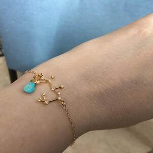 Customer photo from manutherier1, Personalized Zodiac Birthstone Bracelet, Gold-Filled