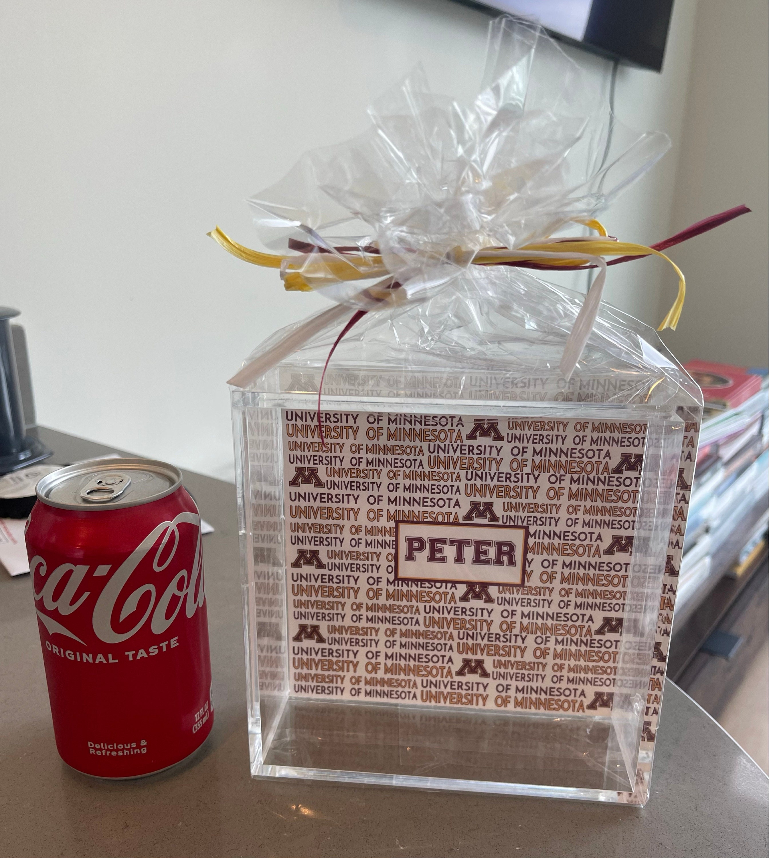 6"Square Lucite Tray With Personalized As You Like It, College Themed, Gift for Graduation
