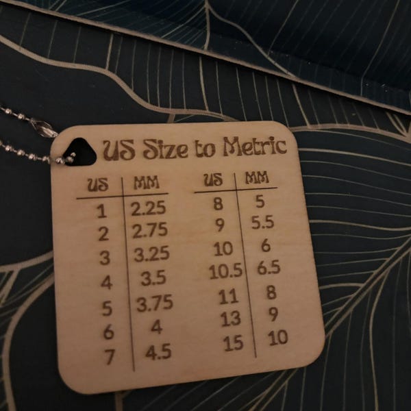 Key Chain Sizing Keychain Knitting Tools for Measuring Gauge, Measuring Knitting Needles ...