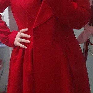 Ameri Vintage LITTLE FLARE LONG COAT S ＊ Vintage Inspired Long Wool Princess Coat Women, Fit and