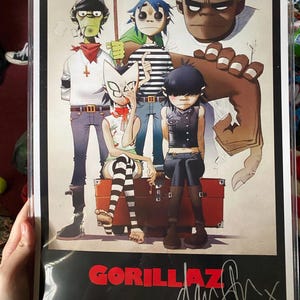 GORILLAZ - Damon Albarn Signed Music Poster Coa AUTHENTICATED - Etsy
