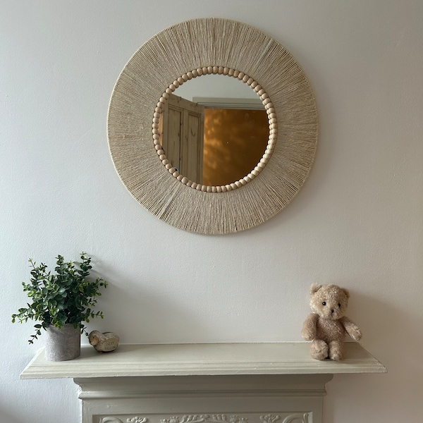 Large Macrame Mirror | Wall Decor | Housewarming and Birtday Gift ...