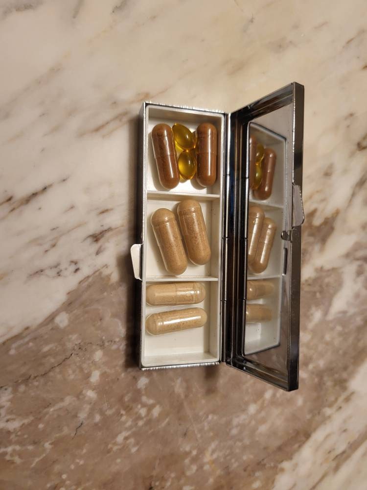 Poisons and Antidotes Pill Box -  SteamPunk, Gothic, Curious, Strange and Unusual, Gifts, Trinket Box, Pill Case, Pill Holder, Travel Size
