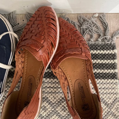 Anahi Shedron Flat Mexican Huarache Sandals//huarache Mexicano//mexican ...