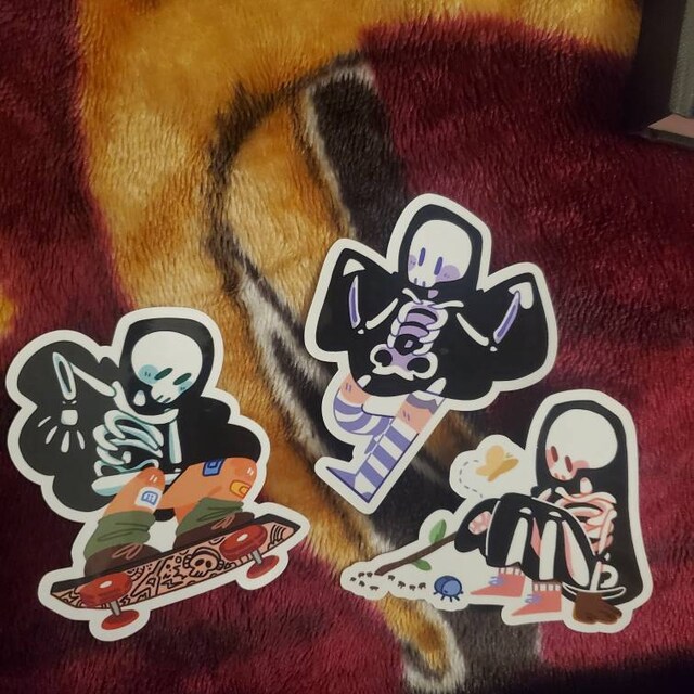 Cute Skeleton Ghost Waterproof Sticker Set! V8 - Etsy