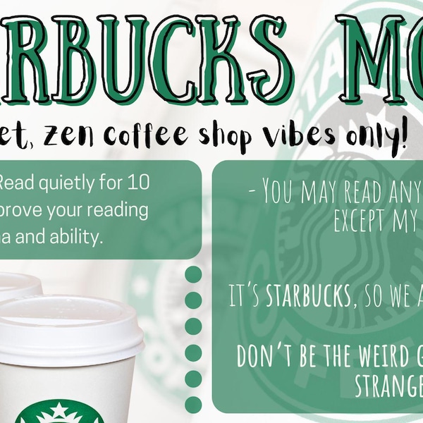 Editable Starbucks Mode Smart Board Template | Classroom Modes ...