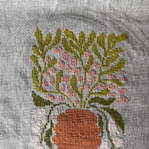 モダンな花のクロスステッチ図案8点セット、抽象的な自然のクロス