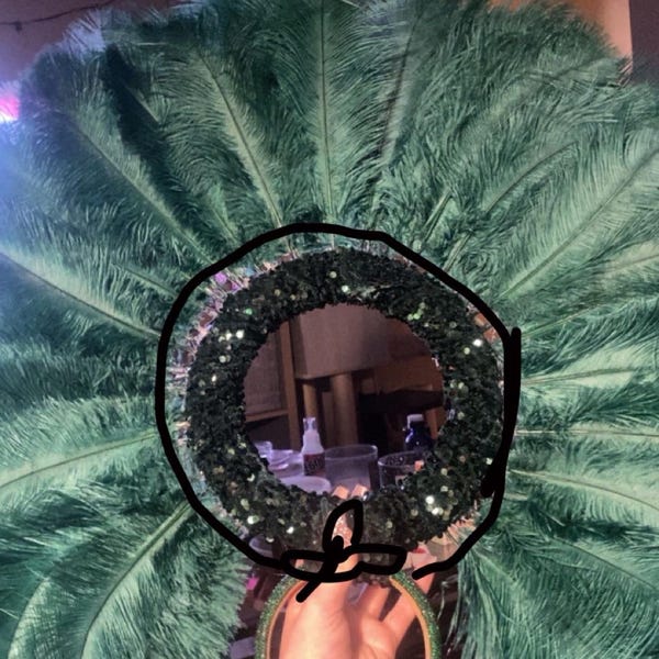 faux ostrich feather shawl