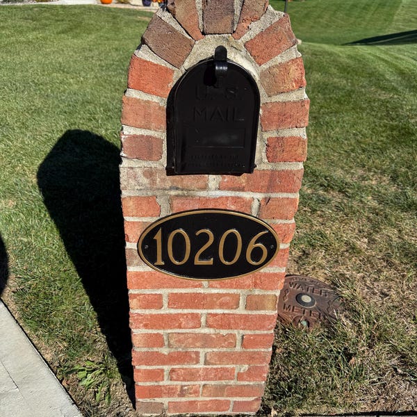 Classic Address Sign - 26 Colors - 6 Shapes - Oval Address Sign ...