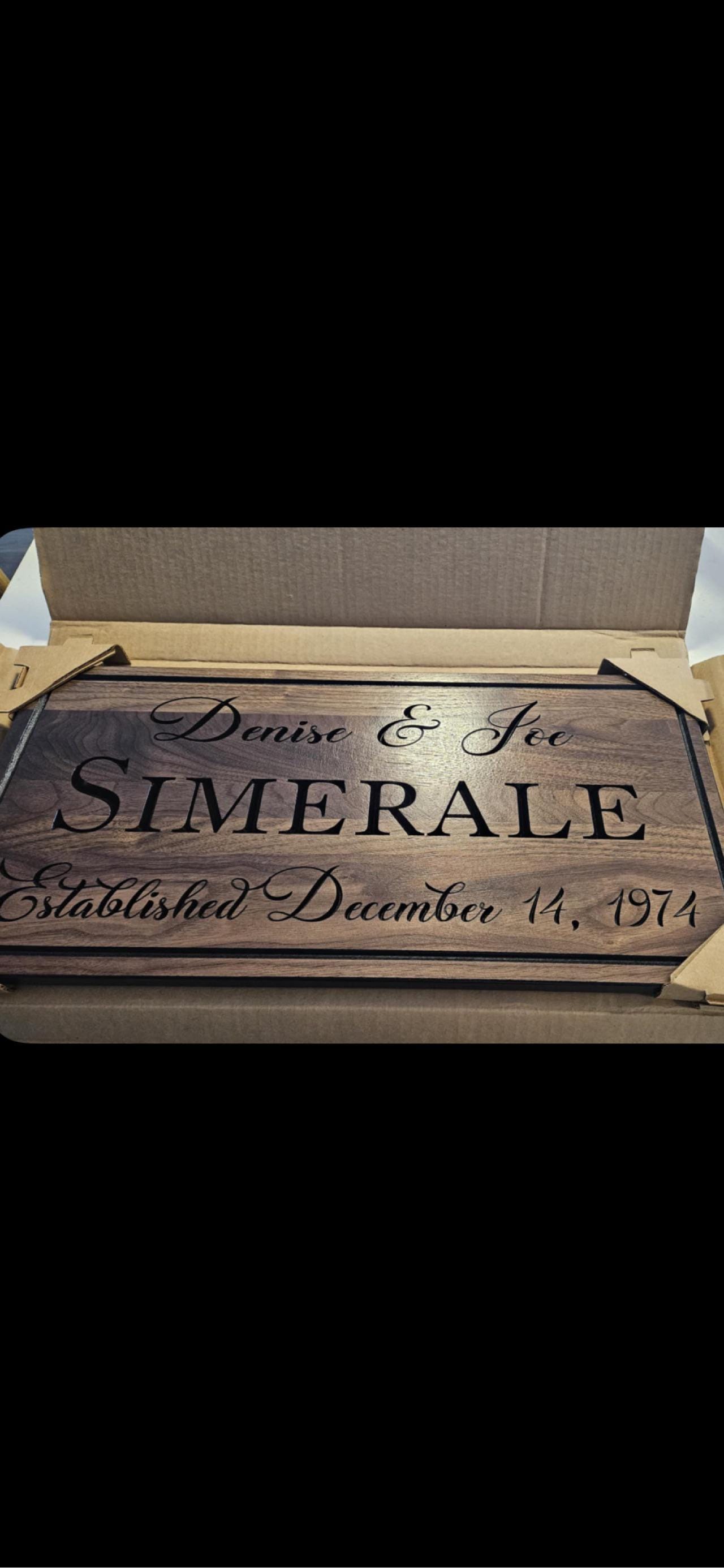 Custom Carved Wood Family Name Sign - Rustic Cabin Decor