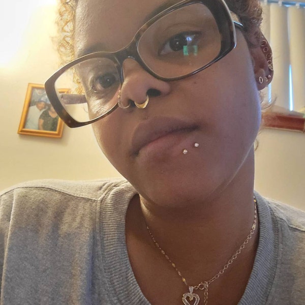 585 Gold Diamond Lip Or Chin Piercing - Ball With A Brilliant, 8 Mm | Jewellery Eshop EU - Foto 3