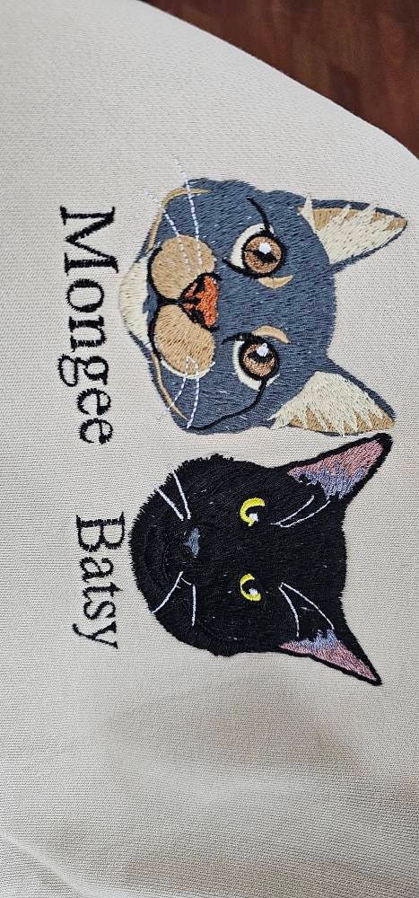 Embroidered Custom Pet Sweatshirt, Custom Embroidered Dog Sweatshirt, Unisex Crew Neck, Hoodie, Unisex T-shirt, Pet Lover Gift