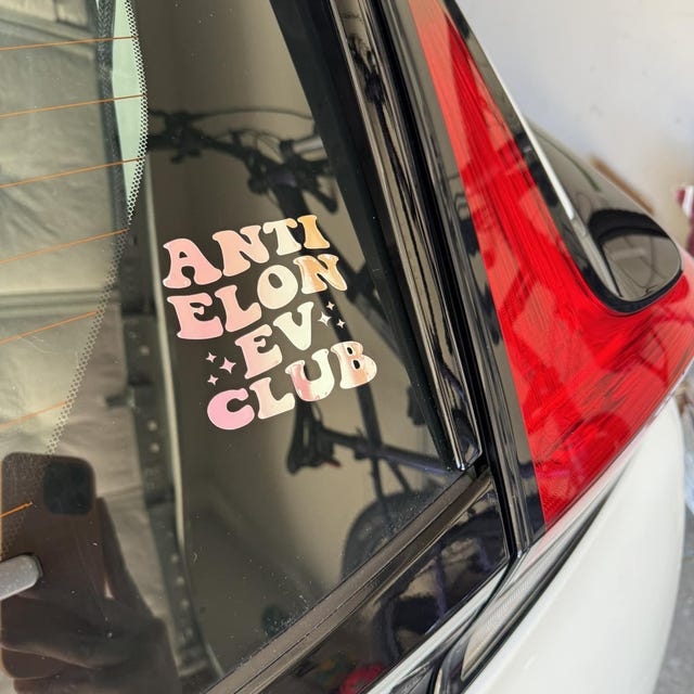 Tesla Bumper Sticker Funny Tesla Stickers Anti Elon Musk Decal Anti Elon Tesla Club Tesla Bumper Sticker Bought Before Car Window Vinyl