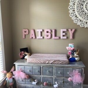 Fabric Letters Personalised Initial Name Baby Room - Etsy UK