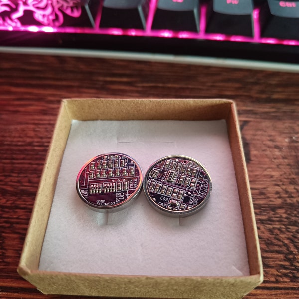 Unique Real Circuit Board Cufflinks, Stainless Steel, Cufflinks for ...