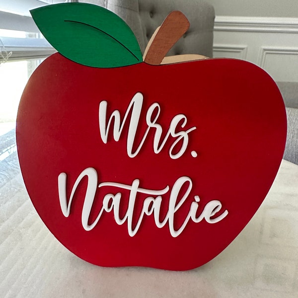 Teacher Wooden Apple- Teacher Appreciation Gift- Apple Pencil Holder ...