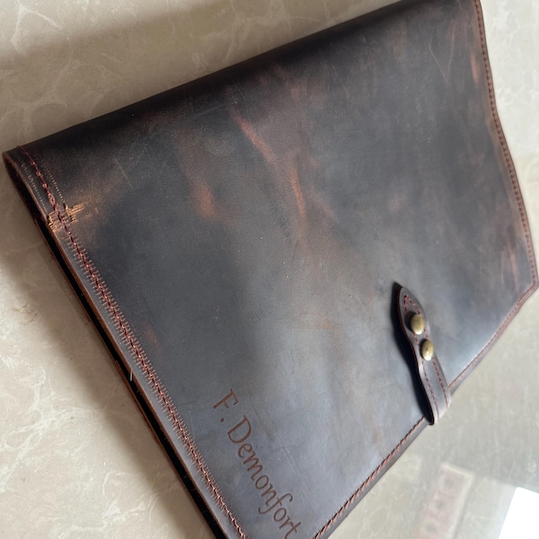 Leather MacBook Pro 15 Case, Engraved MacBook Air 13 Sleeve, Laptop ...