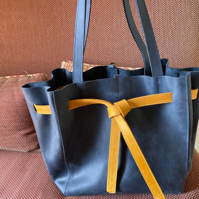バッグ Workers Leather Handle Tote Bag Navy バッグ Workers Leather Handle Tote Bag Navy Navy Leather