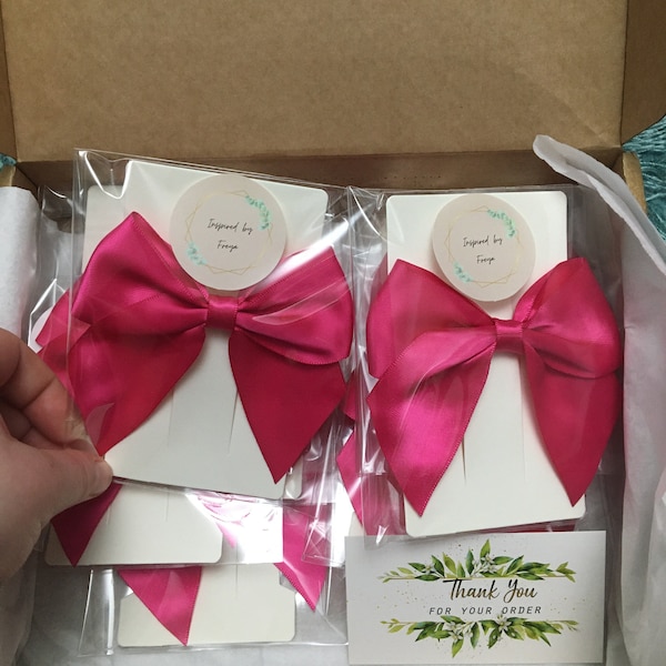 Pink - Handmade Women's Bow Hair Clip 08