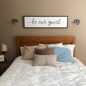 Guest Room Decor Be Our Guest Sign Framed Sign Home Wall Etsy