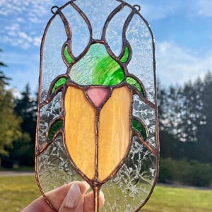 Stained Glass Beetle, Stained Glass Insect Pattern, Digital Download ...