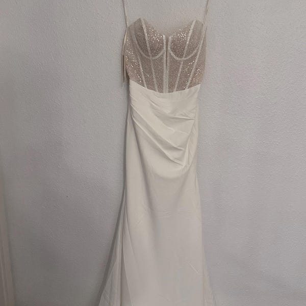 Elegant Sheath-Style Wedding Dress Satin Vestido De Novia Modern Bridal Gown Princess Court Train Bow Mermaid