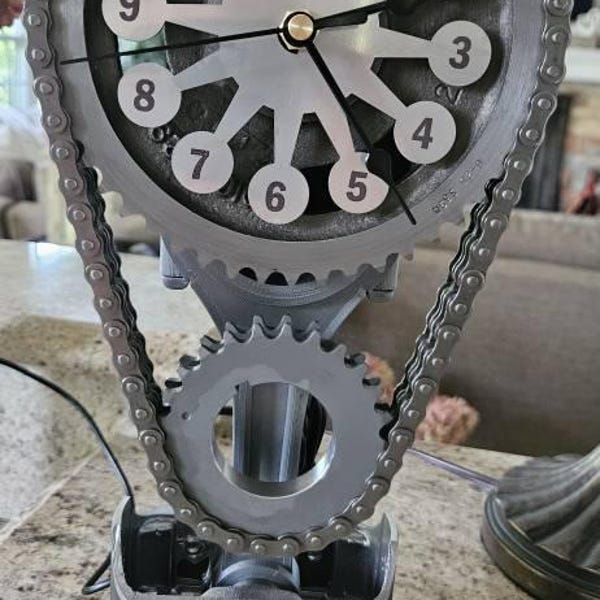 Ford 351 Timing Gear Clock: Stainless Steel Automotive Art, Mustang ...