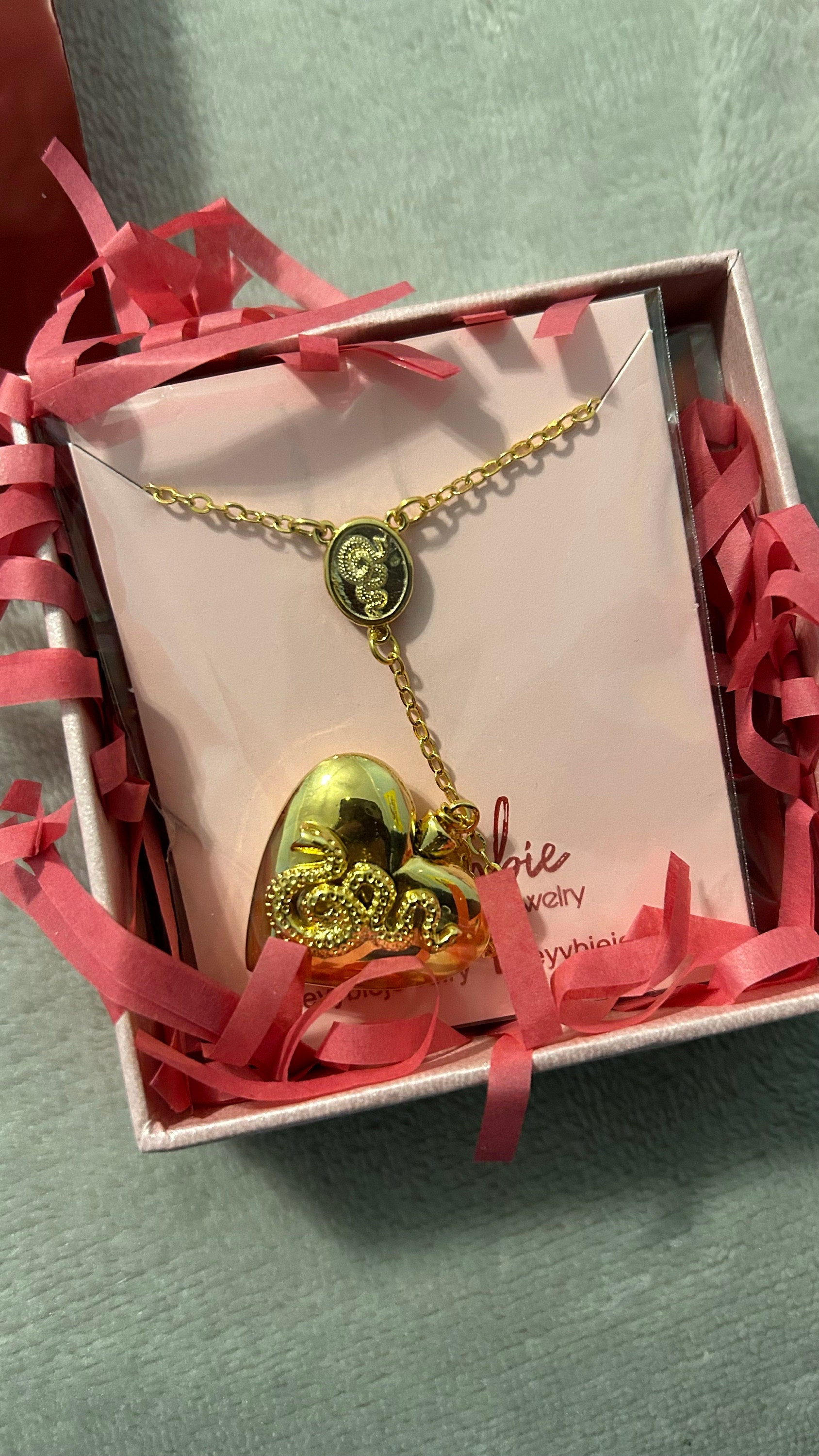 Rosary Emerald Heart Necklace