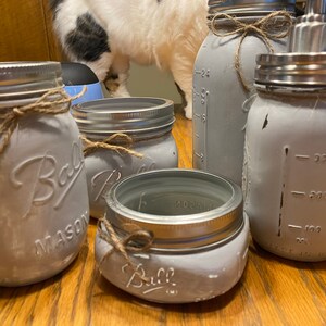 Juego de cocina Mason Jar dispensador de jabón y sostón de | Etsy