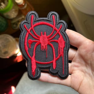 Miles Morales Chest Spider-man Embroidered Patch, Graffiti Emblem