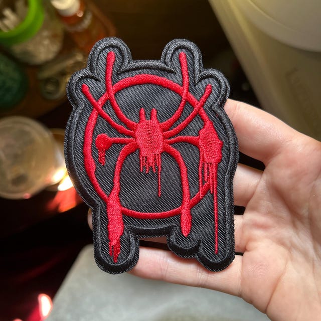 Miles Morales Chest Spider-man Embroidered Patch, Graffiti Emblem