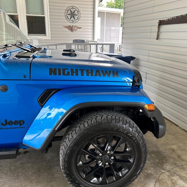 Jeep Custom Lettering Personalized Custom Text Hood Vinyl Decals - Fits Jeep Wrangler or ...