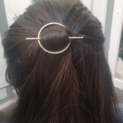 Minimalist Gold Hair Accessories, Brass Hair Clip, Gold Hair Clip ...