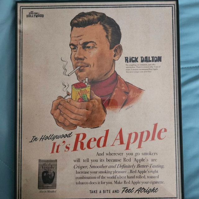 red apples cigarettes Apple popping up again in Tarantino's work. That green thing appears to be a worm-person smoking. : r/MovieDetails New Pulp Fiction Mia Red