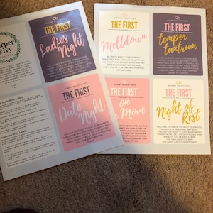 6 Mommy's First Milestones Wine Labels and Stickers, Great Baby Shower and Pregnancy Gift Ideas ...