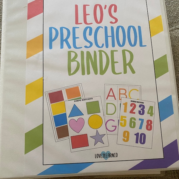 PRESCHOOL & TODDLER Learning Binder |preschool Busy Book - Etsy