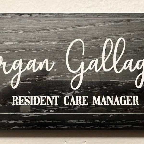 Custom Office Name Plate,modern Design Gold Acrylic,for Boss Gift - Etsy