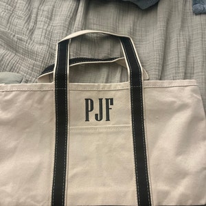 Personalized Boat Tote Ironic Boat Tote Monogram Canvas Tote 